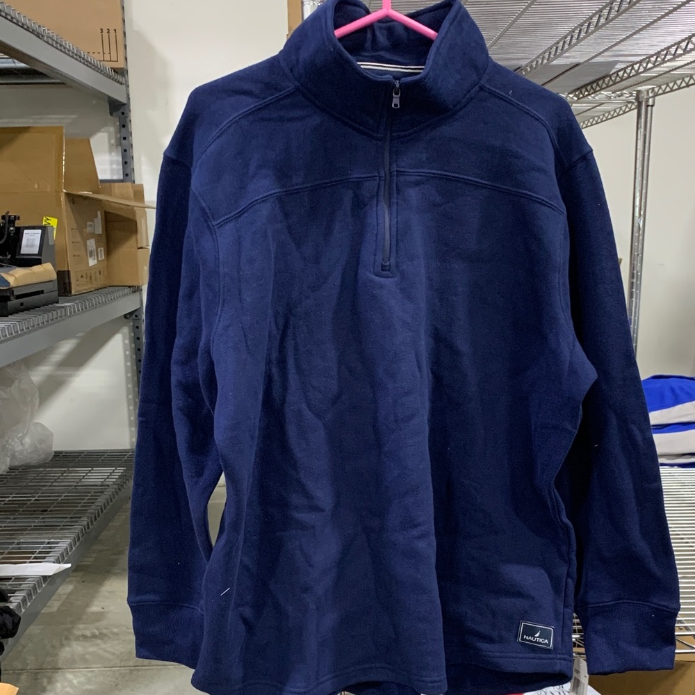 Nautica Navy Blue Quarter-Zip Sweatshirt